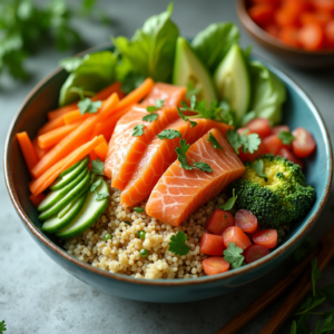 Poké Quinoa Saumon